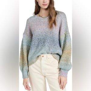 Z Supply Kersa Rainbow Ombré Knit Crop Sweater XS